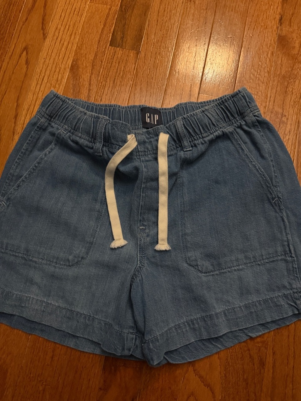 GAP Light Blue drawstring denim jean shorts